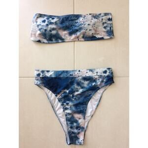 Nasty Gal Swim Bikini Set High Waist Print Swimsuit